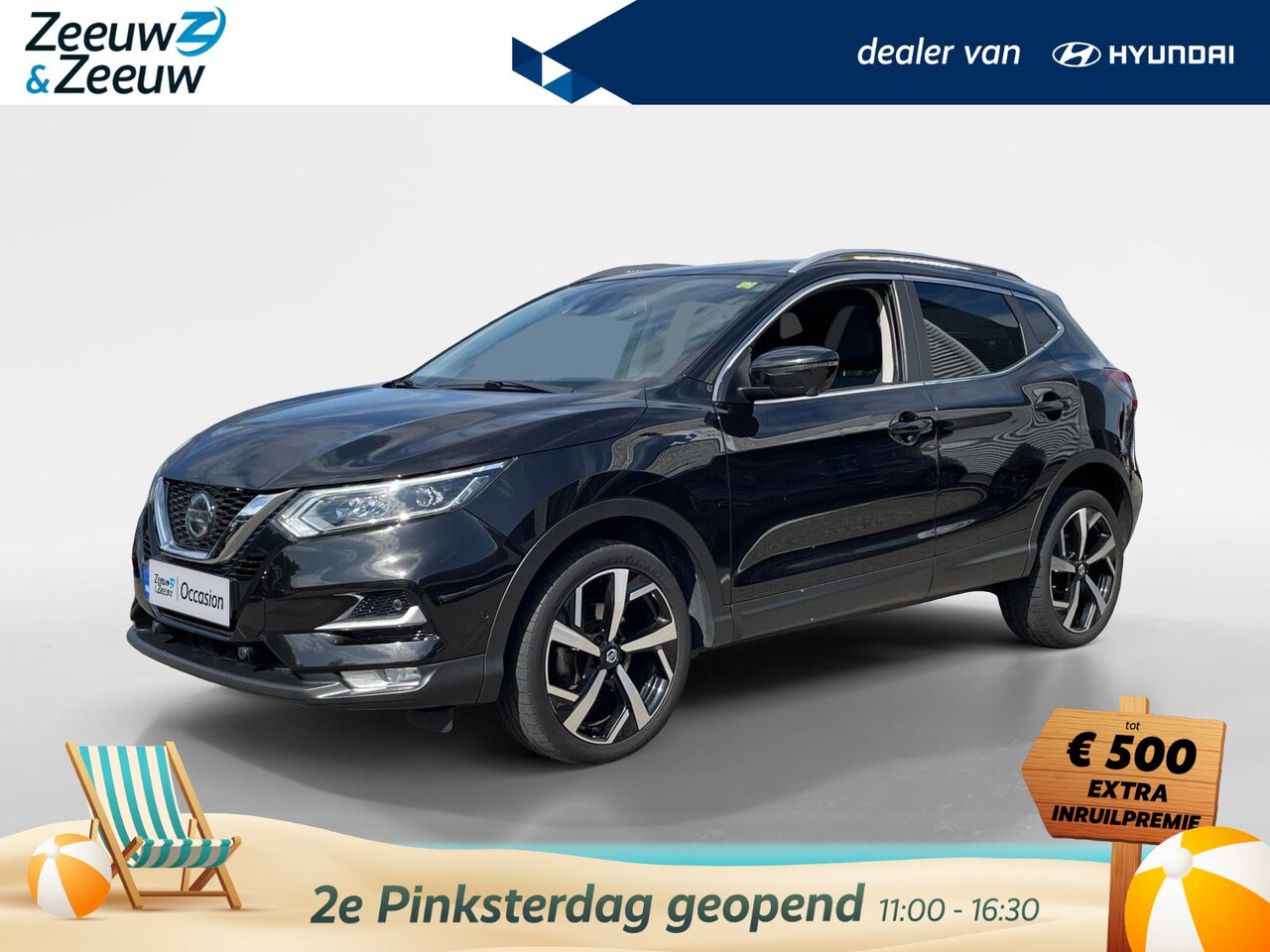 Nissan Qashqai - 1.3 DIG-T Tekna | Automaat! | Dealer onderhouden! | Panoramadak | Navi | Stoelverwarming - AutoWereld.nl