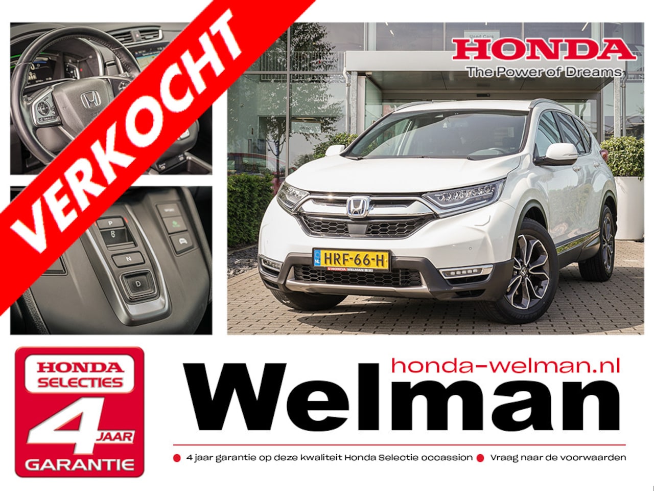 Honda CR-V - 2.0i e:HEV LIFESTYLE - 4WD - FULL HYBRID - LEDER - AutoWereld.nl