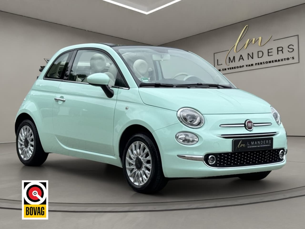 Fiat 500 C - 1.2 Lounge 2018 MINT GROEN | Cabriolet | Climate Control - AutoWereld.nl