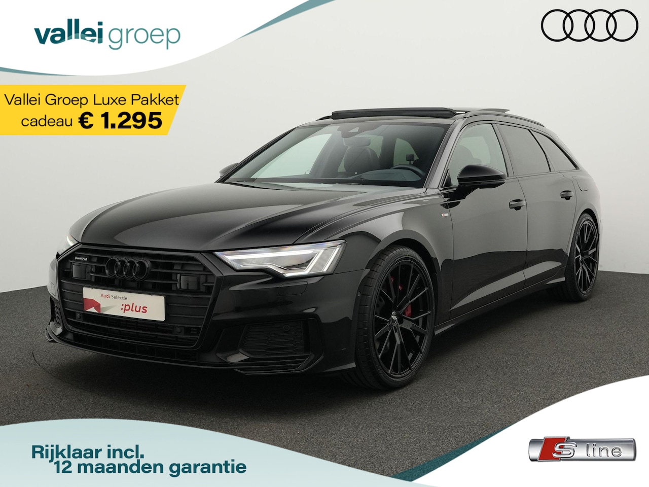 Audi A6 Avant - 55 TFSI e 367 pk S-tronic quattro Competition | Panoramadak | Trekhaak | Valcona leder | H - AutoWereld.nl