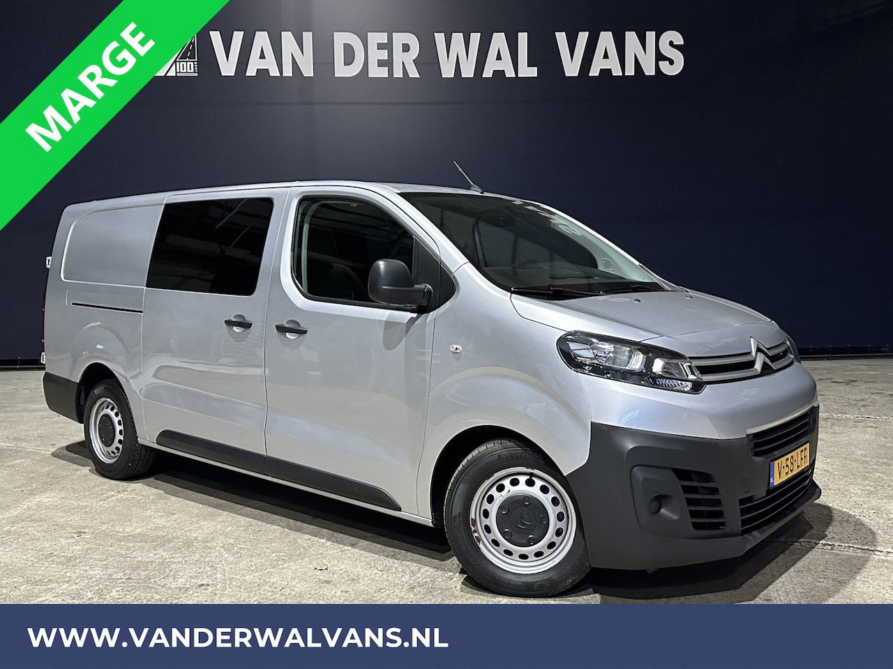 Citroën Jumpy - 2.0 BlueHDI **MARGE, GEEN BTW** 123pk L3H1 XL Dubbele cabine Euro6 Airco | 2500kg Trekhaak - AutoWereld.nl