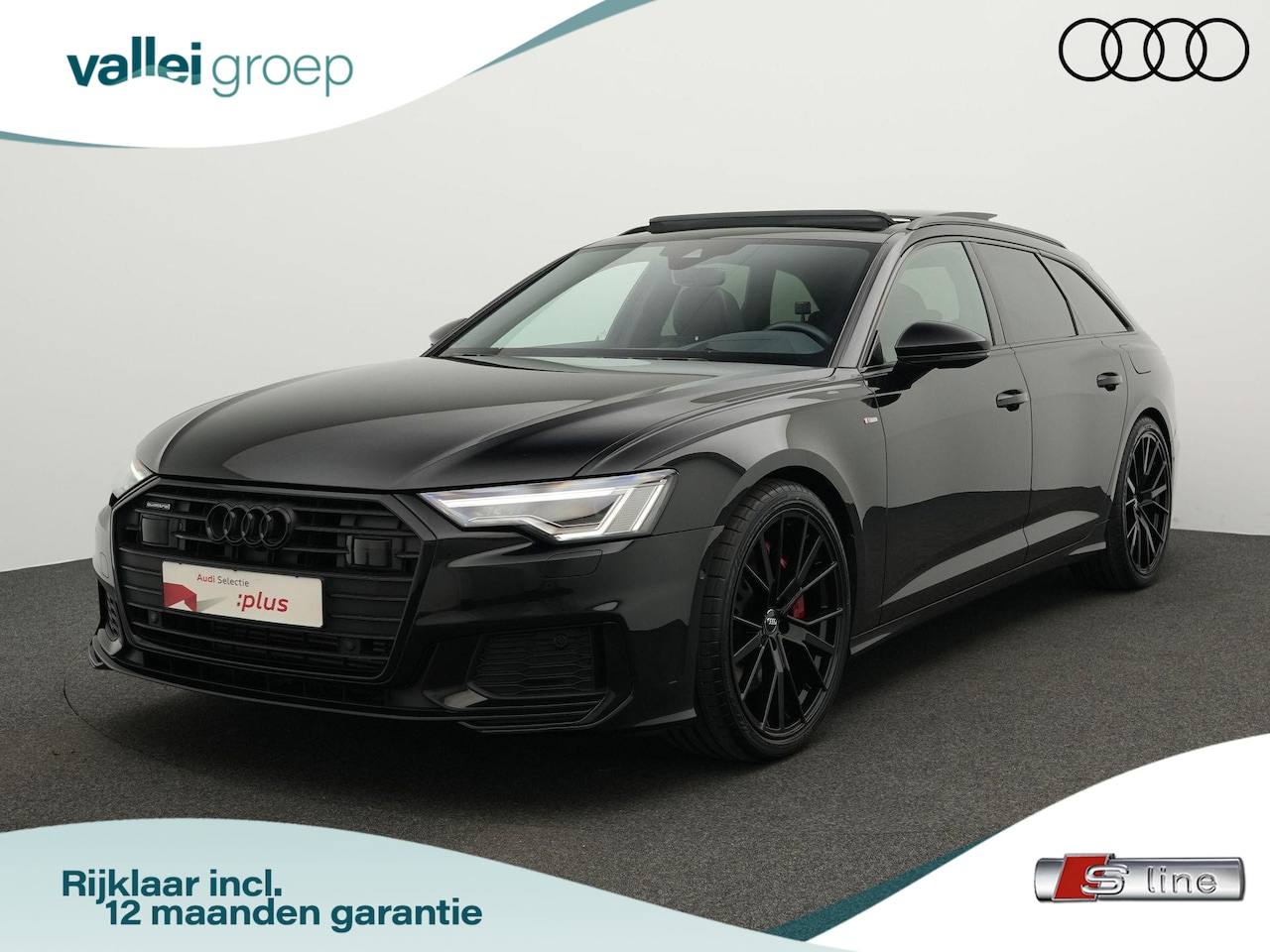 Audi A6 Avant - 55 TFSI e 367 pk S-tronic quattro Competition | Panoramadak | Trekhaak | Valcona leder | H - AutoWereld.nl