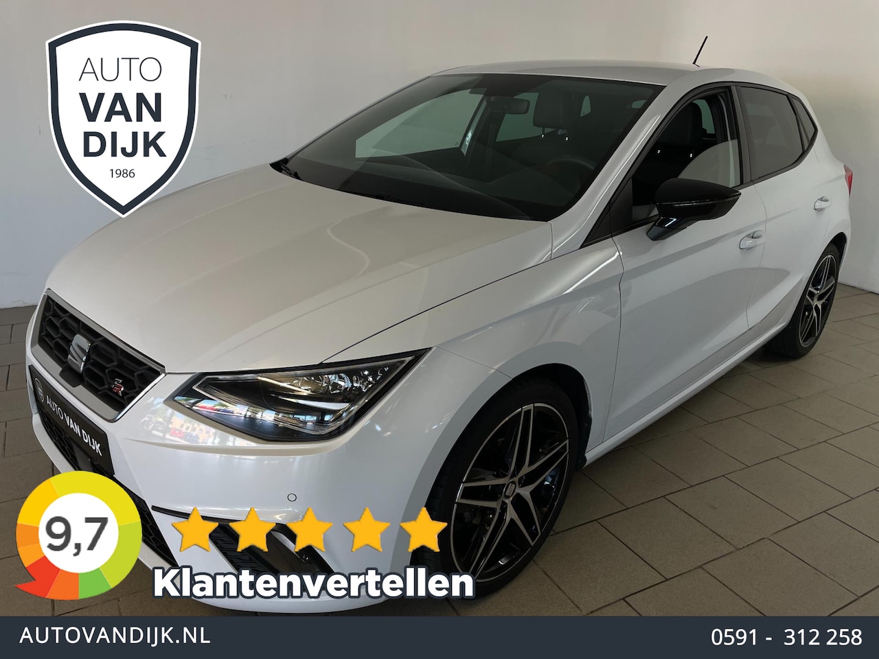 Seat Ibiza - 1.0 TSI FR Business Intense Plus AIRCO CLIMA NAVI CRUISE BLUETOOTH STOEL VERW ELEK RAMEN V - AutoWereld.nl