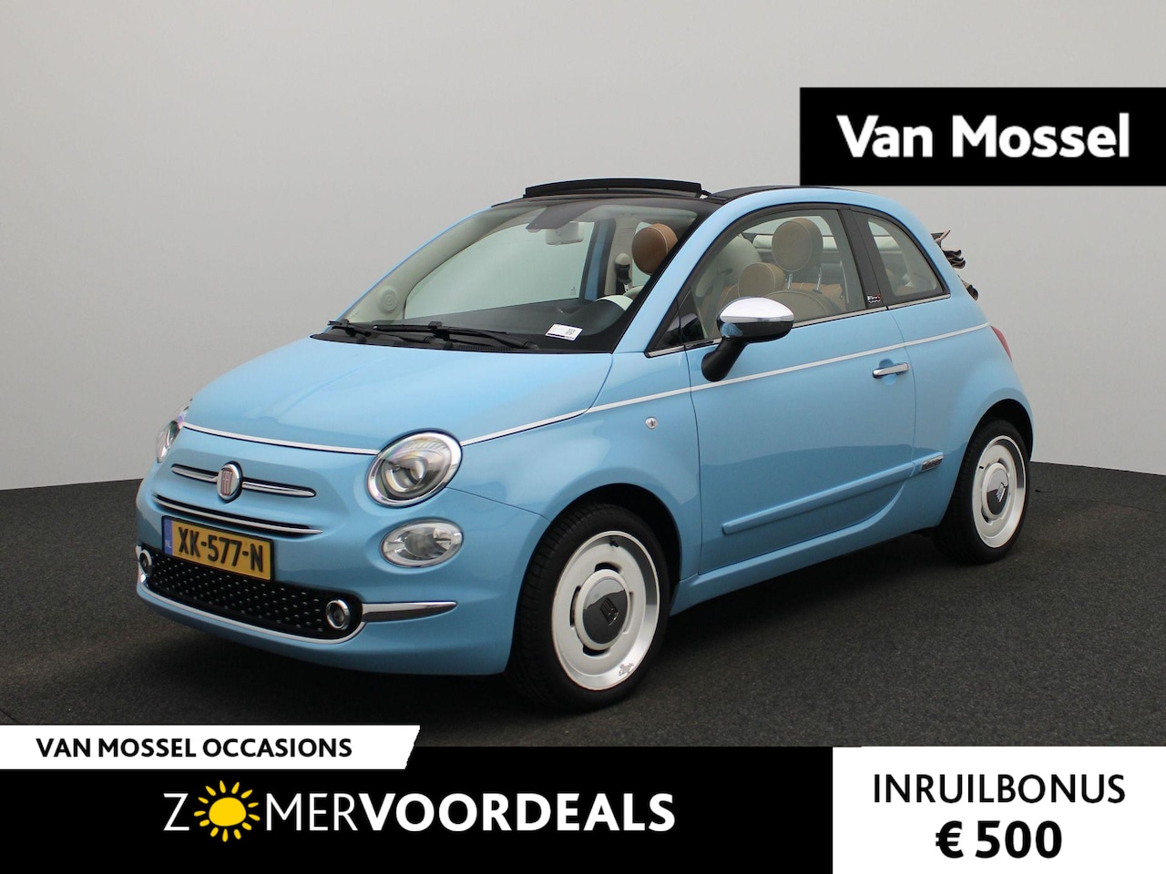 Fiat 500 C - 0.9 TwinAir Turbo Spiaggina 58 | Exclusieve uitvoering | Navigatie | Airco | Leder - AutoWereld.nl