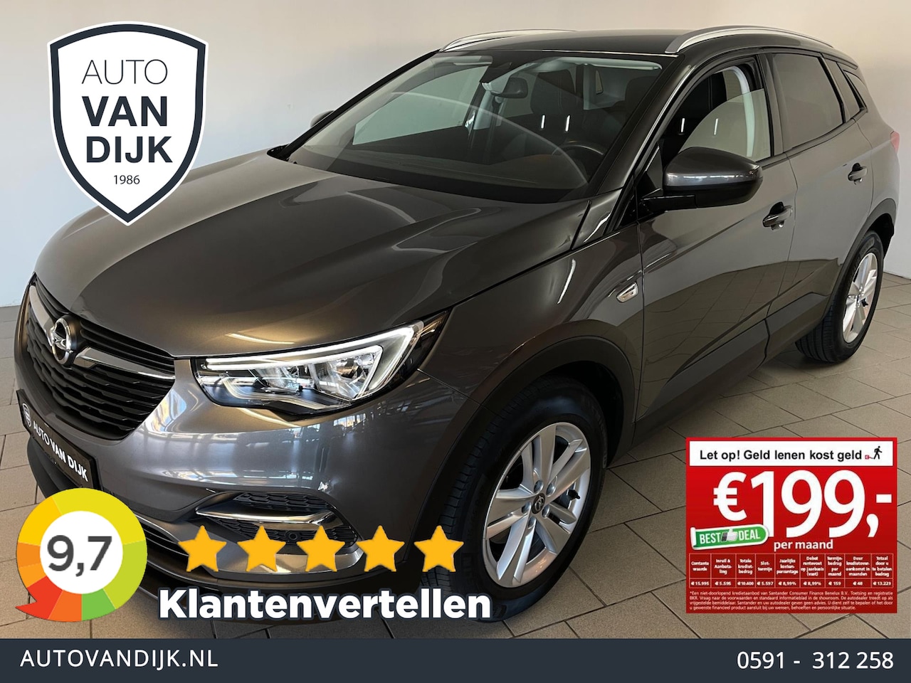 Opel Grandland X - 1.2 Turbo Business Executive AUTOMAAT AIRCO NAVI CRUISE STOELVERW CENT VERG PRIVACYGLAS VE - AutoWereld.nl