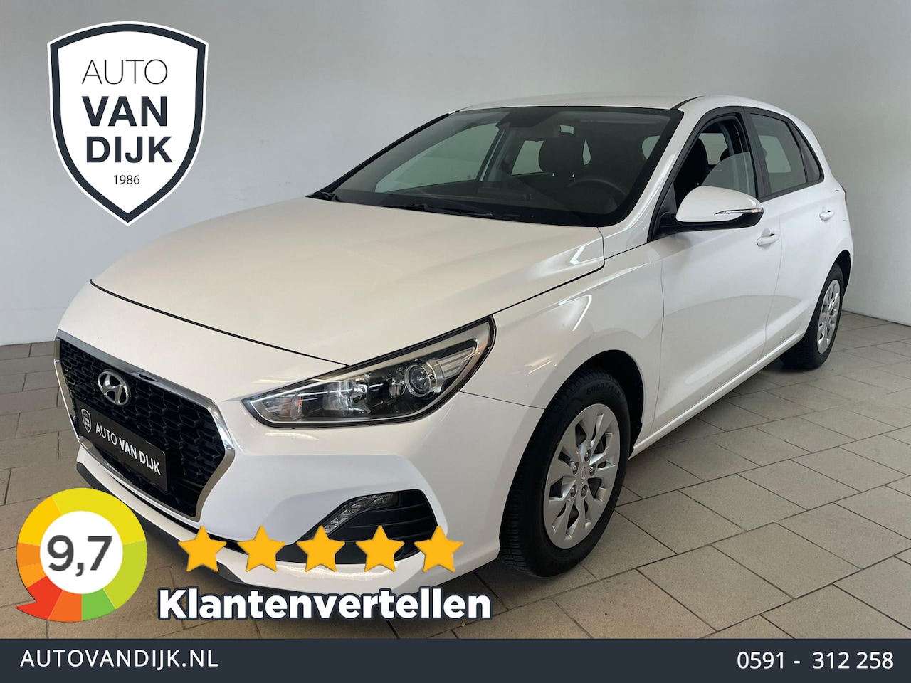 Hyundai i30 - 1.4 T-GDI Comfort AIRCO NAVI CRUISE BLUETOOTH STOELVERW ELEK RAMEN CENT VERG PDC 5DRS NIEU - AutoWereld.nl
