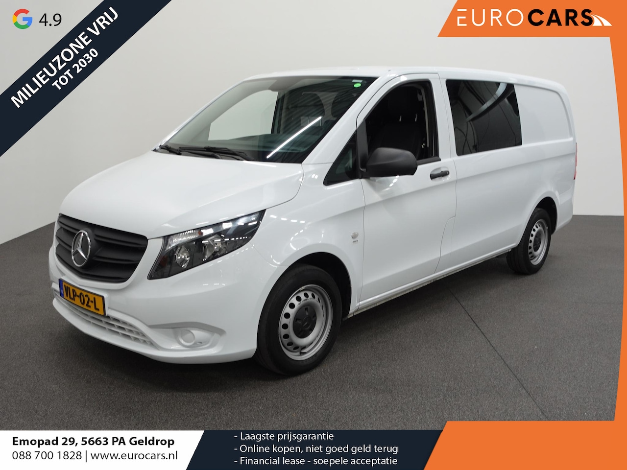 Mercedes-Benz Vito - 114 CDI Lang Dubbele Cabine Comfort Automaat Airco Navi Cruise Control 6-Persoons Trekhaak - AutoWereld.nl