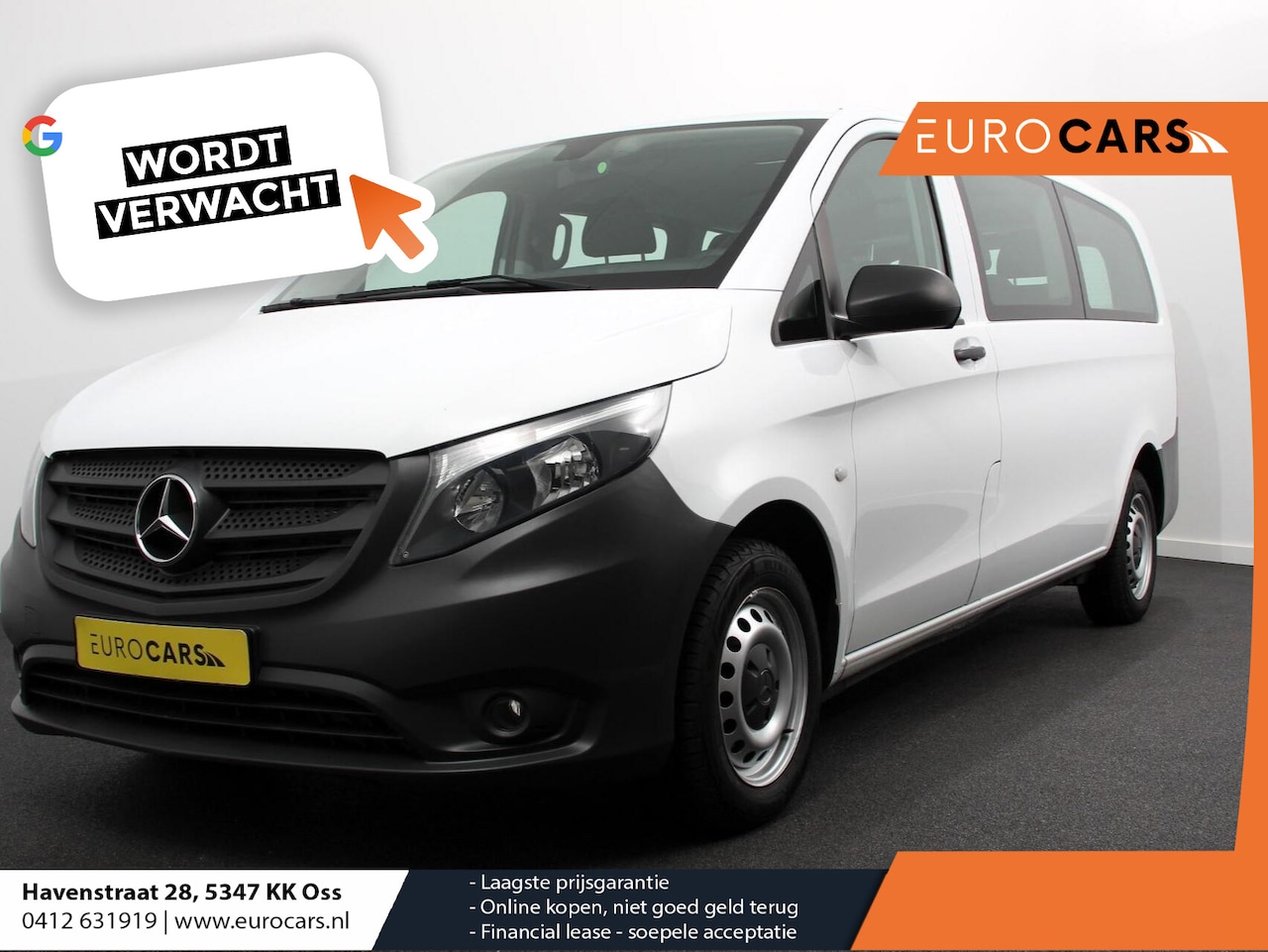 Mercedes-Benz Vito Tourer - 114 CDI Automaat Pro Extra Lang Demo incl. BTW en BPM 8 persoons Navigatie Airco Cruise Co - AutoWereld.nl