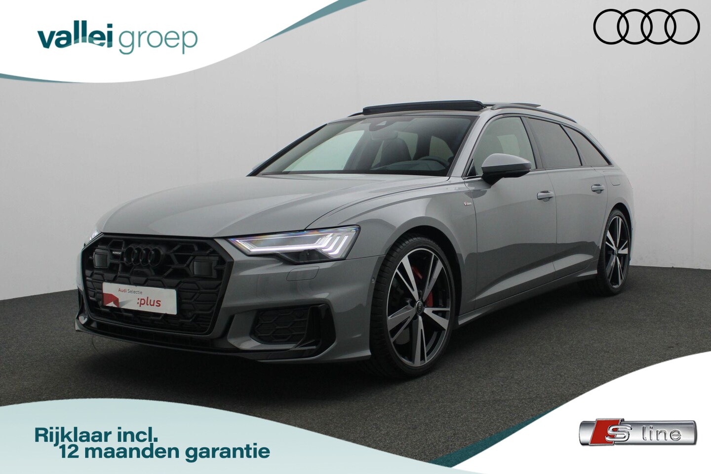 Audi A6 Avant - 55 TFSI e 367 pk S-tronic quattro S edition Competition / S-Line  | Nardo Grey | Audi RS k - AutoWereld.nl