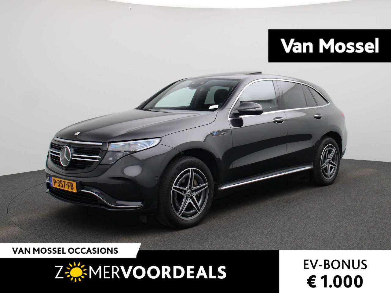 Mercedes-Benz EQC - 400 4MATIC Business Solution AMG 80 kWh | 96 SOH |  SCHUIFDAK | HALF-LEDER | STOELVERWARMI - AutoWereld.nl
