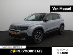 Jeep Avenger - Summit 54 kWh | Storm Grey | Achteruitrij camera | Panoramadak | Lederen bekleding | DEMO