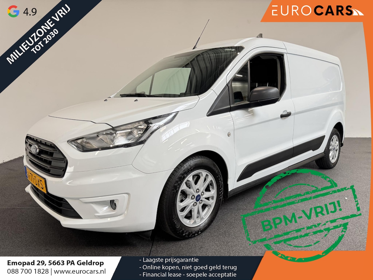 Ford Transit Connect - 1.5 EcoBlue L2 Trend Automaat Navigatie Airco Parkeersensoren Cruise Control 3Zits Camera - AutoWereld.nl