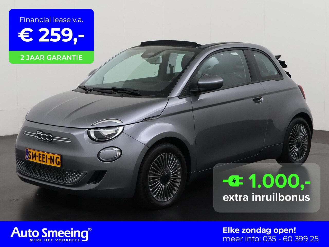 Fiat 500 C - Icon 42 kWh | Navigatie | Apple Carplay | Parkeersensor | Zondag Open! - AutoWereld.nl