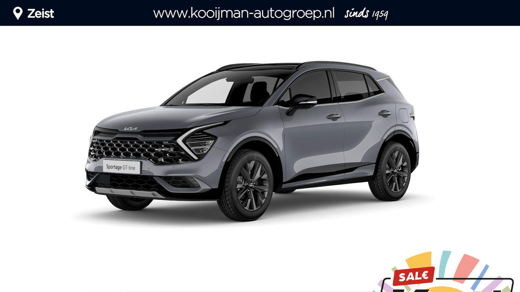 Kia Sportage - 1.6 T-GDi Hybrid Dark Edition 2025 Nu Actie!!  Model 2025 Wolf Grey  nu Rijklaar EURO 44.9 - AutoWereld.nl