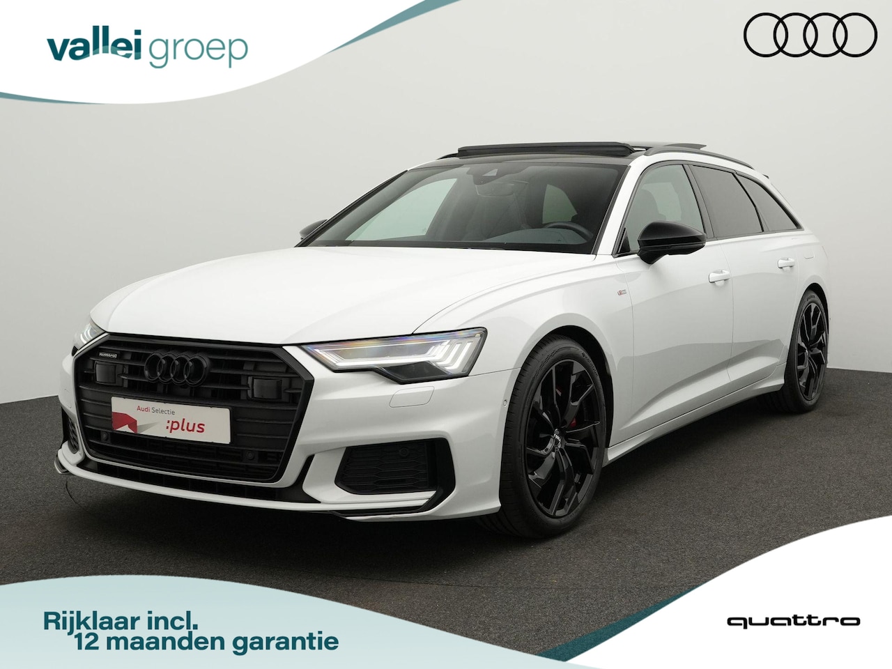 Audi A6 Avant - Competition 55 TFSI e 367 pk S-tronic quattro / S-Line | Panoramadak | Trekhaak | Valcona - AutoWereld.nl