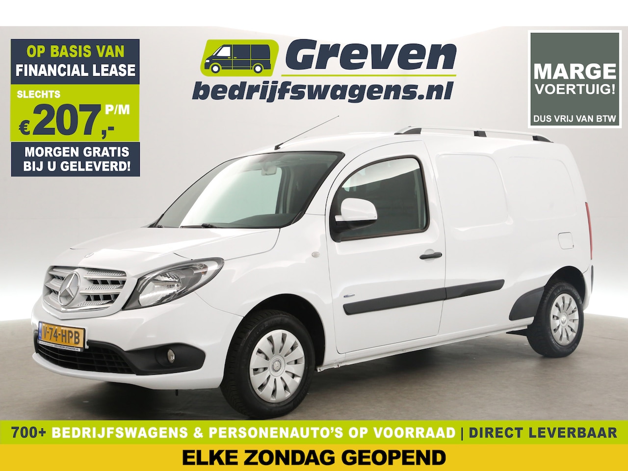 Mercedes-Benz Citan - 111 CDI L2H1 Marge Airco Trekhaak Bluetooth Elektrpakket Schuifdeur - AutoWereld.nl