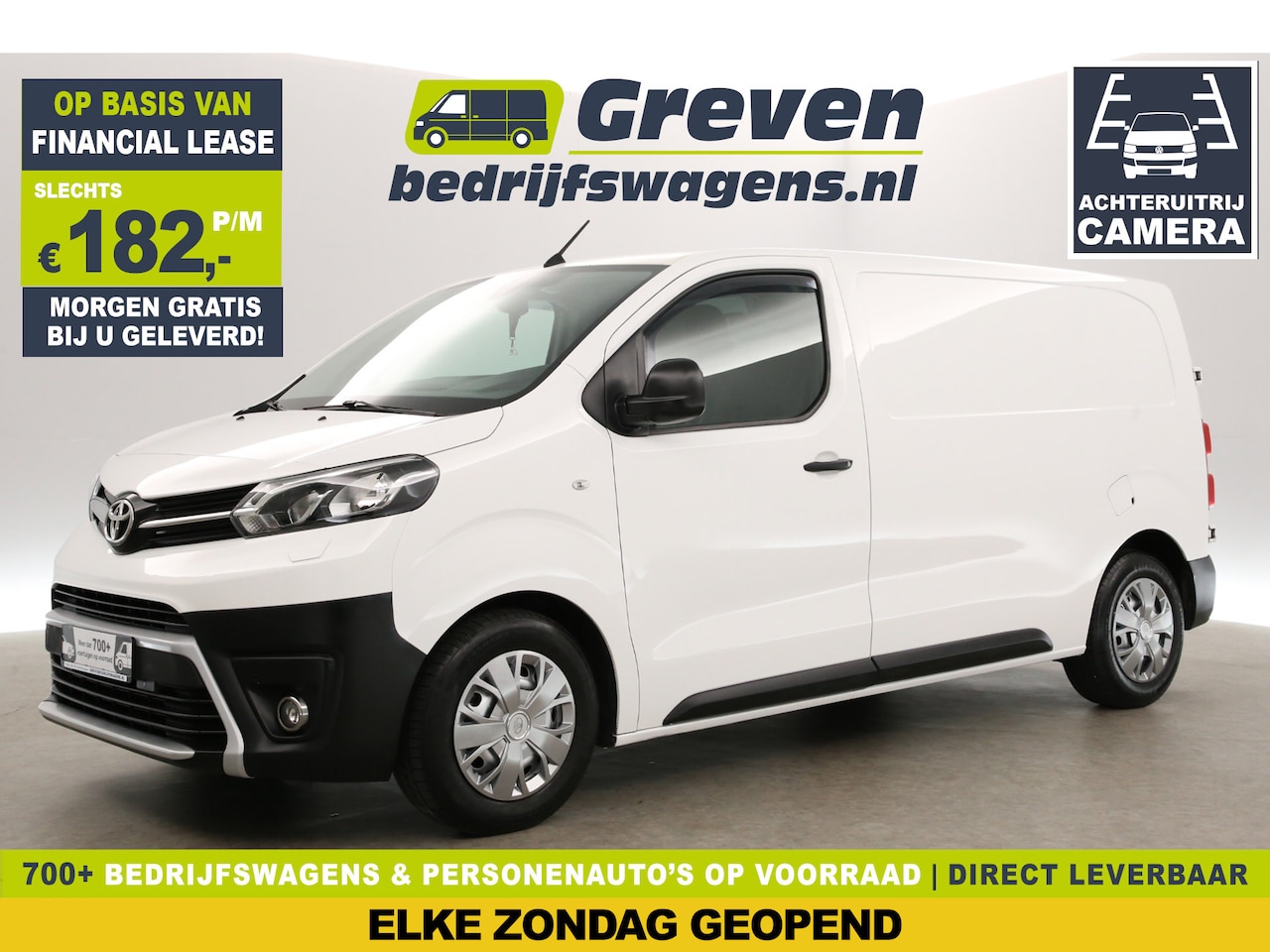 Toyota ProAce - 1.6 D L2H1 360 Camera Airco Cruise Navigatie 3 Persoons PDC - AutoWereld.nl