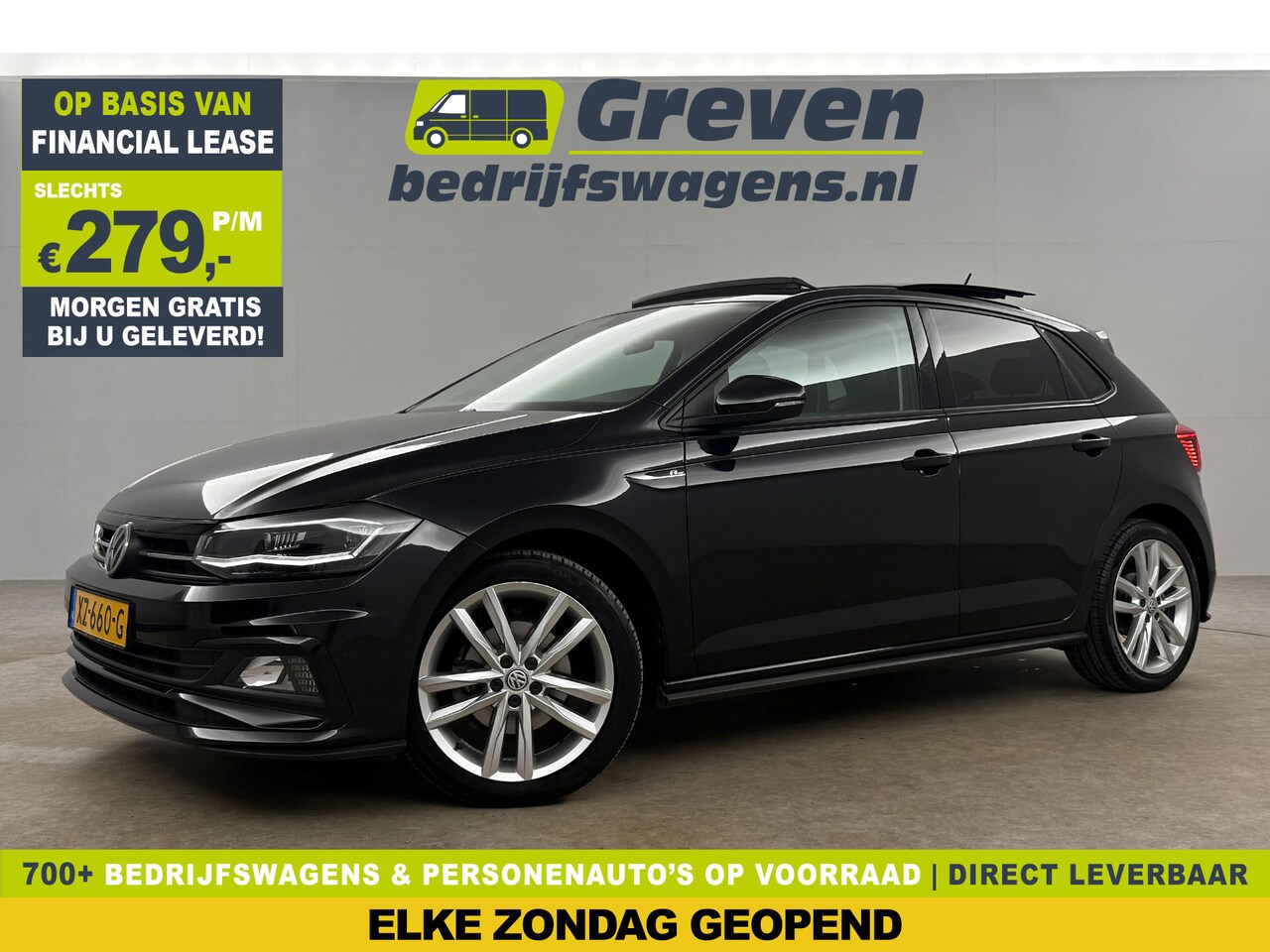 Volkswagen Polo - 1.0 TSI R-line Pano LED Virtual Camera Carplay ACC Clima Navi PDC 17''LMV - AutoWereld.nl