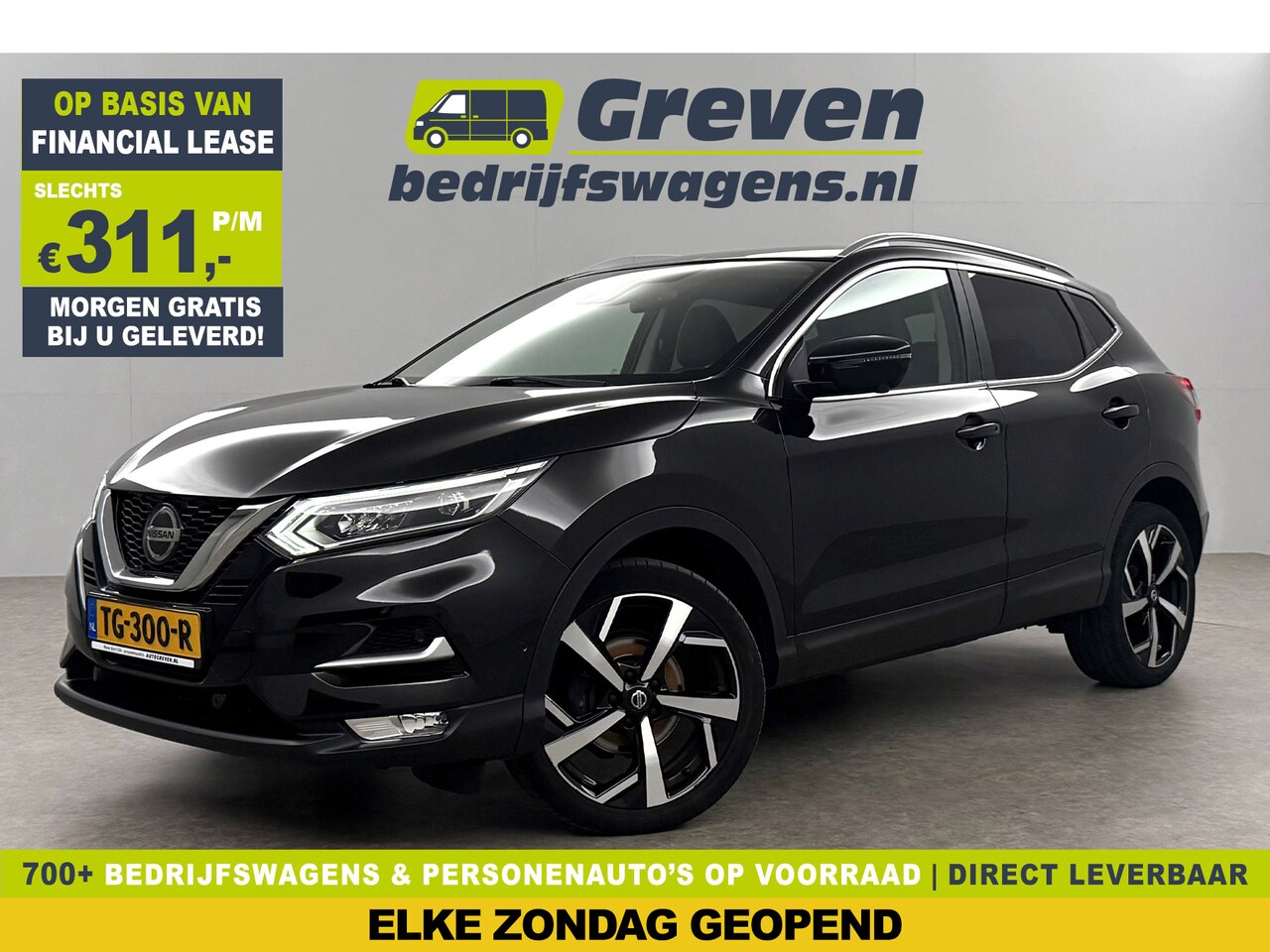 Nissan Qashqai - 1.2 Tekna 360 Camera Trekhaak LED Navi 19"LMV Clima Cruise PDC - AutoWereld.nl