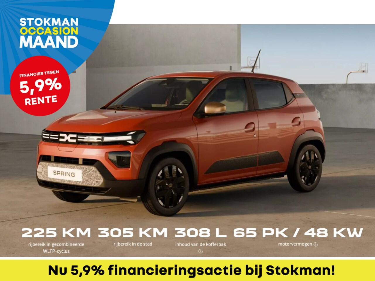 Dacia Spring - Extreme 65 26.8 kWh Launch Edition | Navigatie | Airco | Cruise | Camera | 30 kW DC laden - AutoWereld.nl