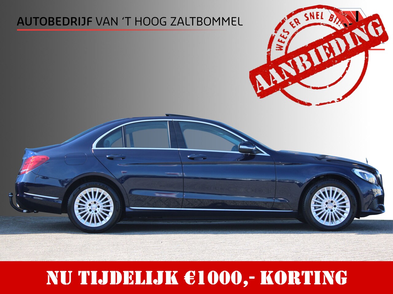 Mercedes-Benz C-klasse - 200 AUT7 184pk Prestige SCHUIFDAK HEAD-UP NAVI TREKHAAK - AutoWereld.nl