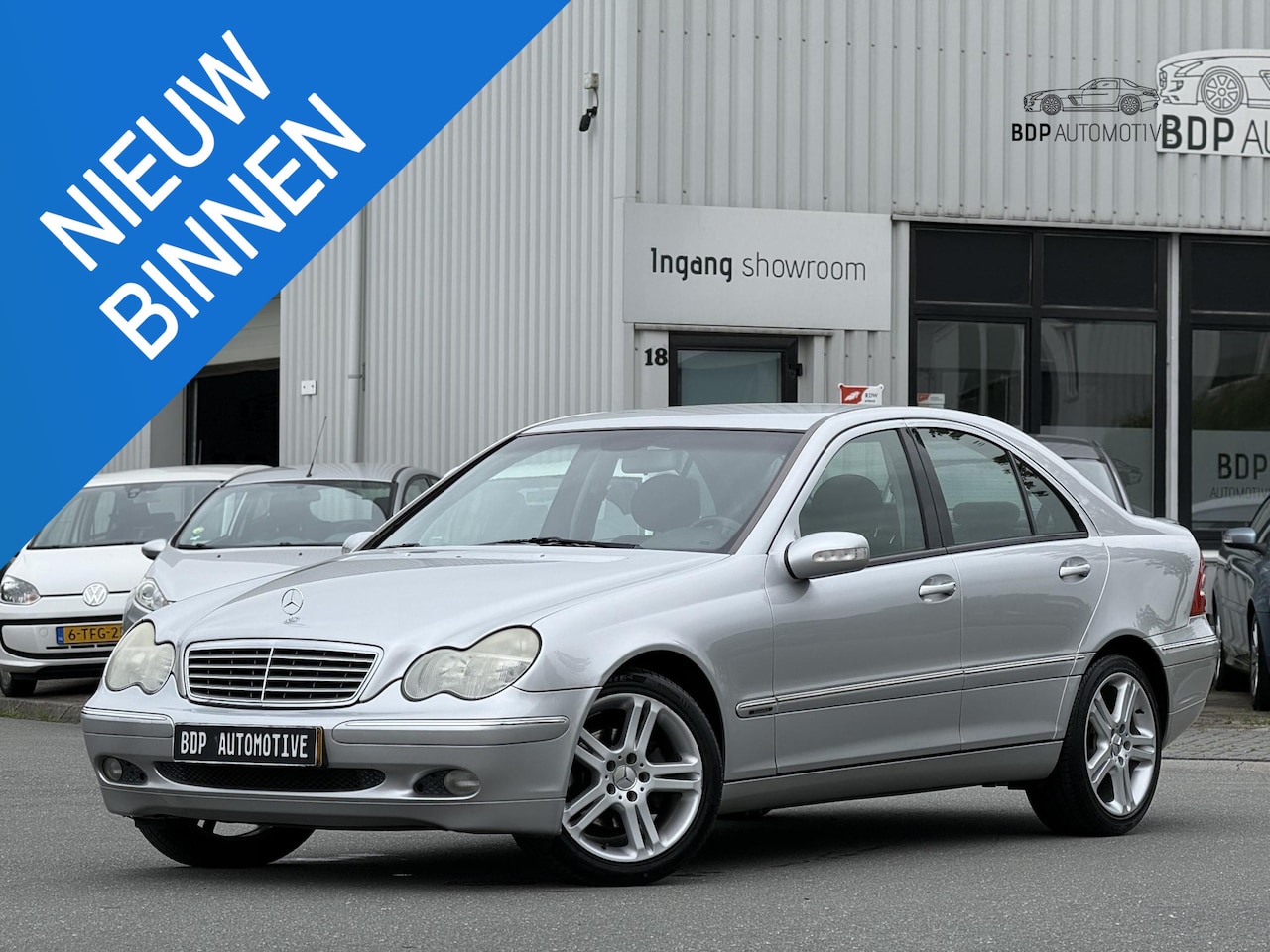 Mercedes-Benz C-klasse - 180 K. Elegance AUTOMAAT/AIRCO/CRUISE CONTROLE/MOOIE ORIGINELE MERCEDES! - AutoWereld.nl