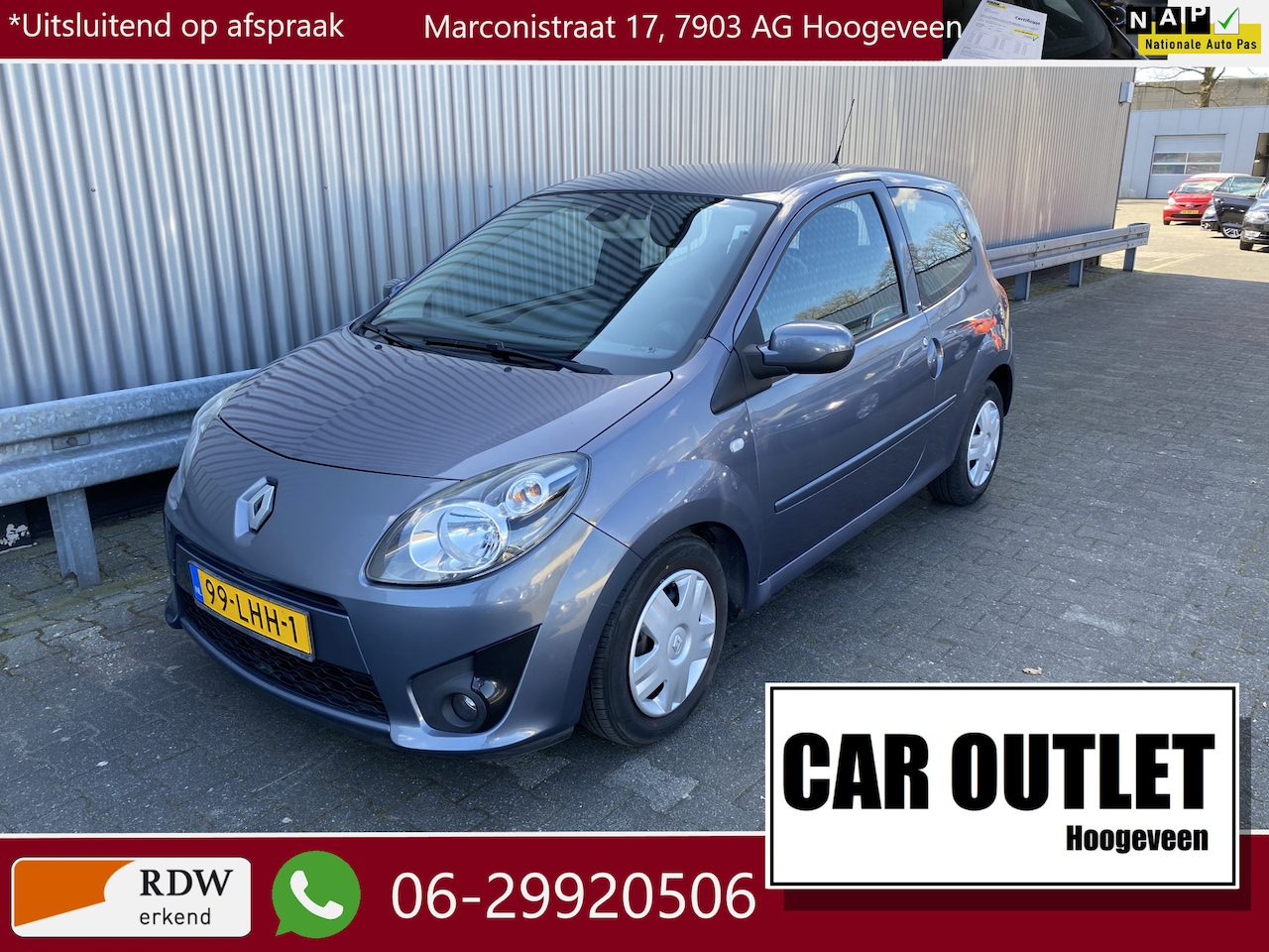 Renault Twingo - 1.2-16V Dynamique A/C, Kenwood Bluetooth / USB audio, nw. APK – Inruil Mogelijk – - AutoWereld.nl