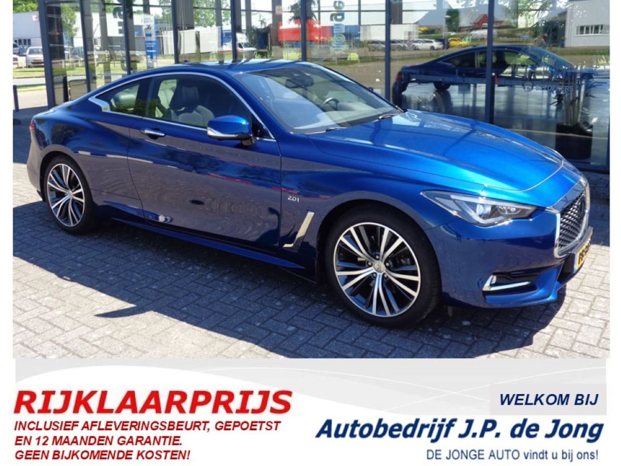 Infiniti Q60 Coupé - 2.0t Sport Tech Automaat 211 PK UNIEK NL Auto Leer Schuifkanteldak LMV Adaptive Cruise Navigatie Camera - AutoWereld.nl