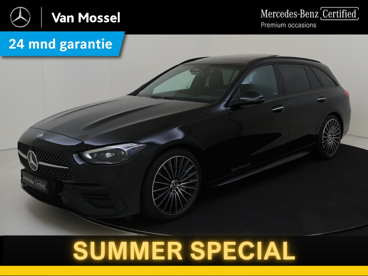 Mercedes-Benz C-klasse Estate - 200 AMG Line Premium Plus/Panoramadak /Burmester /19 Inch /360 Camera - AutoWereld.nl