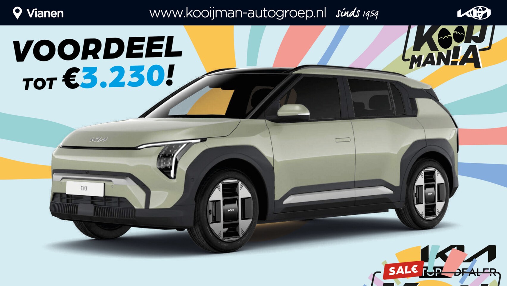 Kia EV3 - Air 81.4 kWh €38.265,- RIJKLAAR! Nu €3.230,- voordeel! Meerdere kleuren en uitvoeringen le - AutoWereld.nl