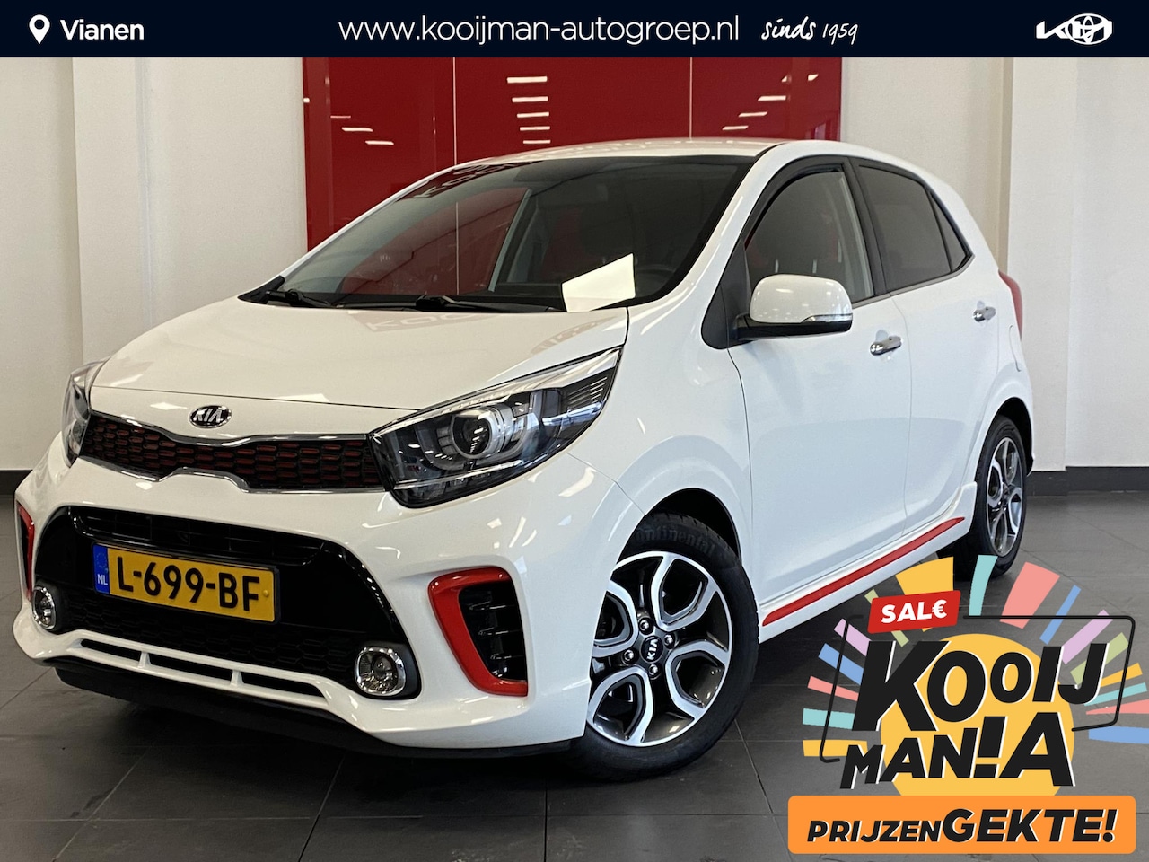 Kia Picanto - 1.0 MPi GT-Line ,Lederen Bekleding ,Sportstuur ,Cruise control ,Start/Stop systeem ,Full m - AutoWereld.nl