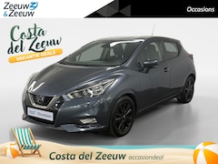 Nissan Micra - 1.0 IG-T N-Connecta AIRCO CAMERA PARKEERSENSOREN CRUISE CONTROLE 5 DEURS ZWARTE VELGEN APP