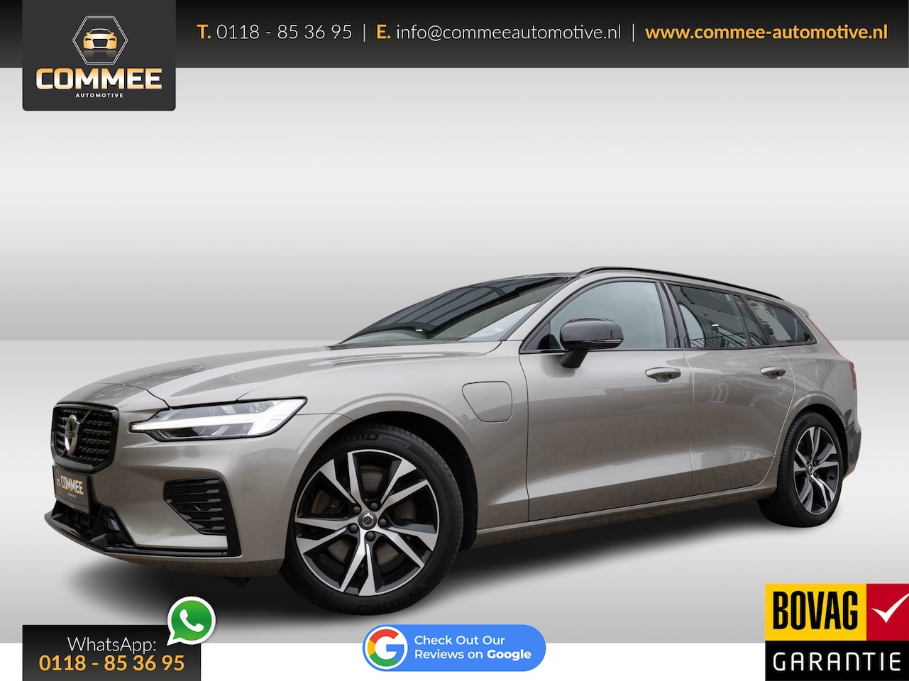 Volvo V60 - 2.0 T6 Plug-in hybrid AWD Plus Dark Long Range ✅Pilot.ass.✅ACC✅Leder - AutoWereld.nl
