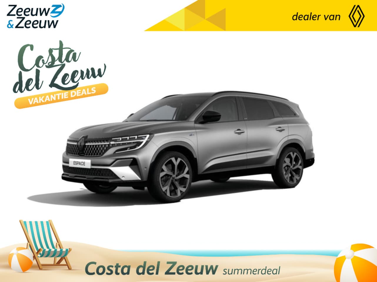 Renault Espace - E-Tech full hybrid 200 esprit Alpine 5p. |Mat Grijs | Nu 3x uit voorraad leverbaar met €3. - AutoWereld.nl