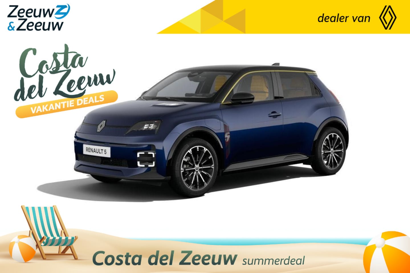 Renault 5 - (Z&Z Renault Private Lease actie vanaf €399,-) urban range iconic cinq 40 kWh | Auto van h - AutoWereld.nl