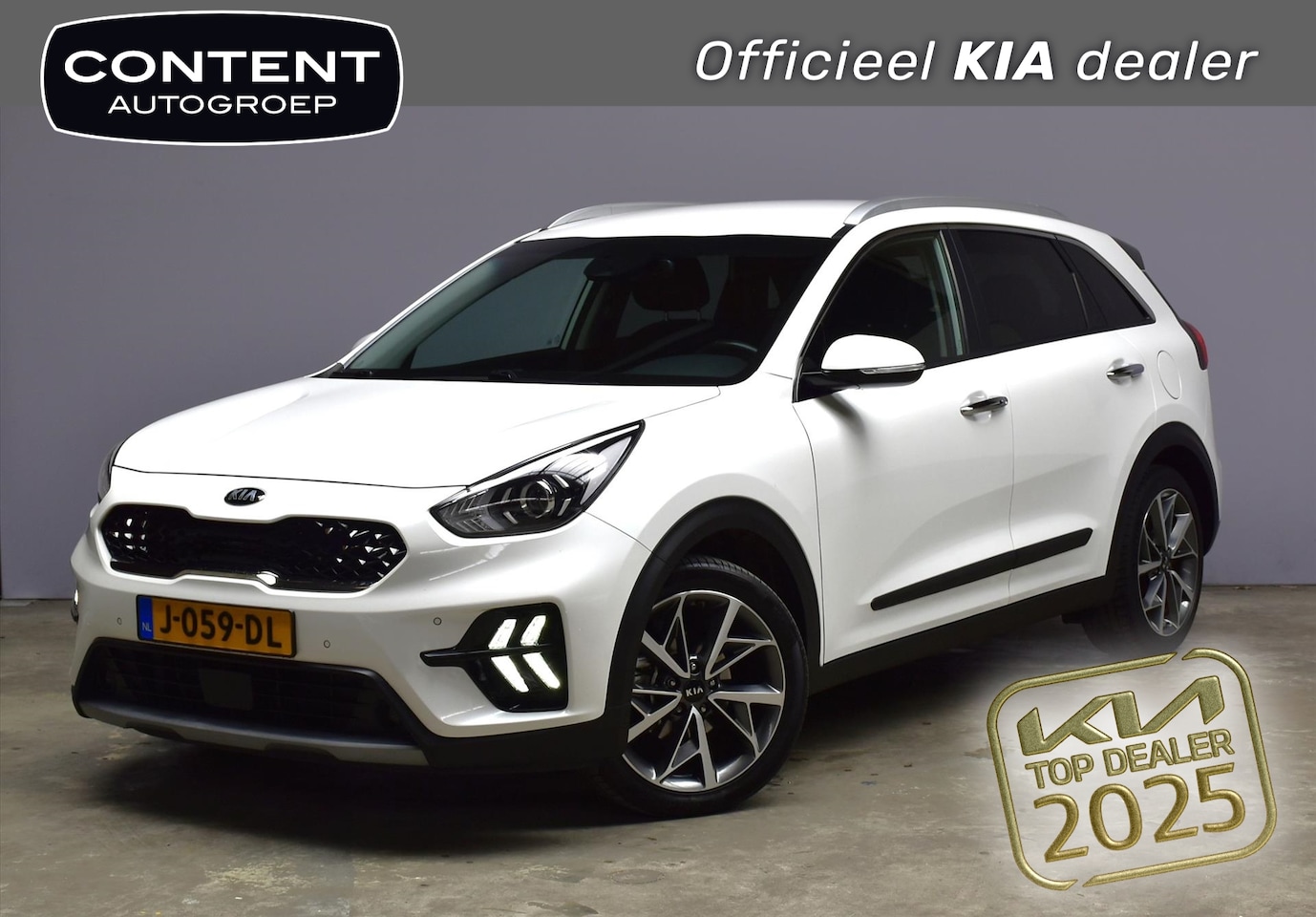 Kia Niro - 1.6 GDi Hybrid 141pk DCT6 DynamicPlusLine | / Navigatie / Camera / Stoel/ stuurverwarming - AutoWereld.nl