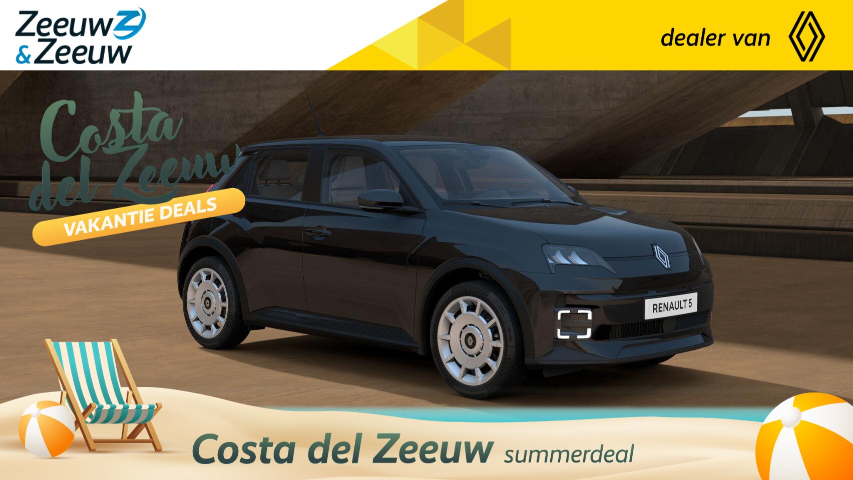 Renault 5 - urban range evolution 40 kWh | NU MET DE ZEEUW EN ZEEUW SWITCH ACTIE voor maar €360,- per - AutoWereld.nl