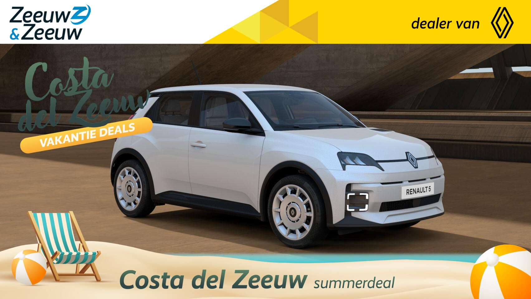 Renault 5 - urban range evolution 40 kWh | NU MET DE ZEEUW EN ZEEUW SWITCH ACTIE voor maar €360,- per - AutoWereld.nl