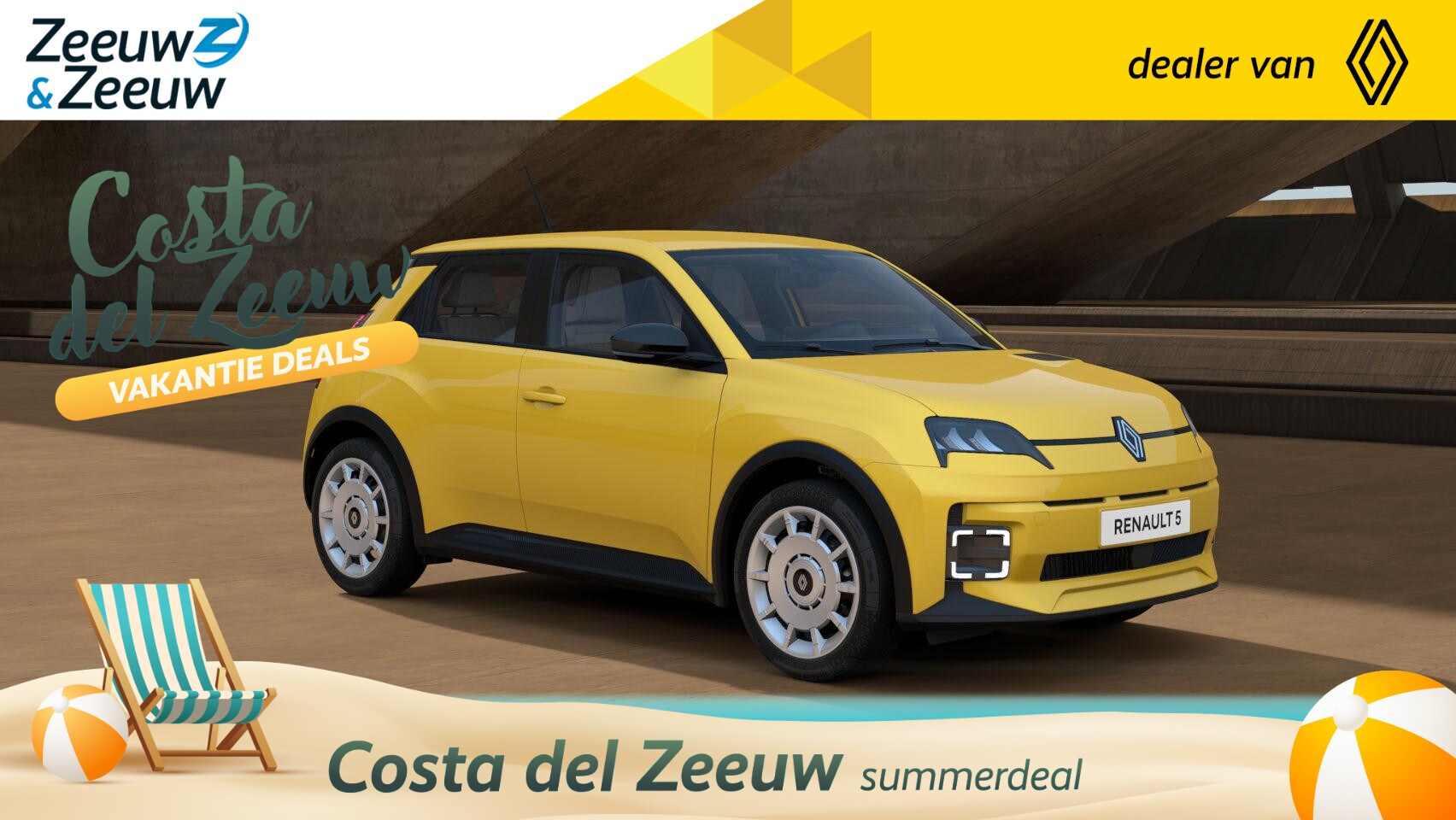 Renault 5 - urban range evolution 40 kWh | NU MET DE ZEEUW EN ZEEUW SWITCH ACTIE voor maar €360,- per - AutoWereld.nl