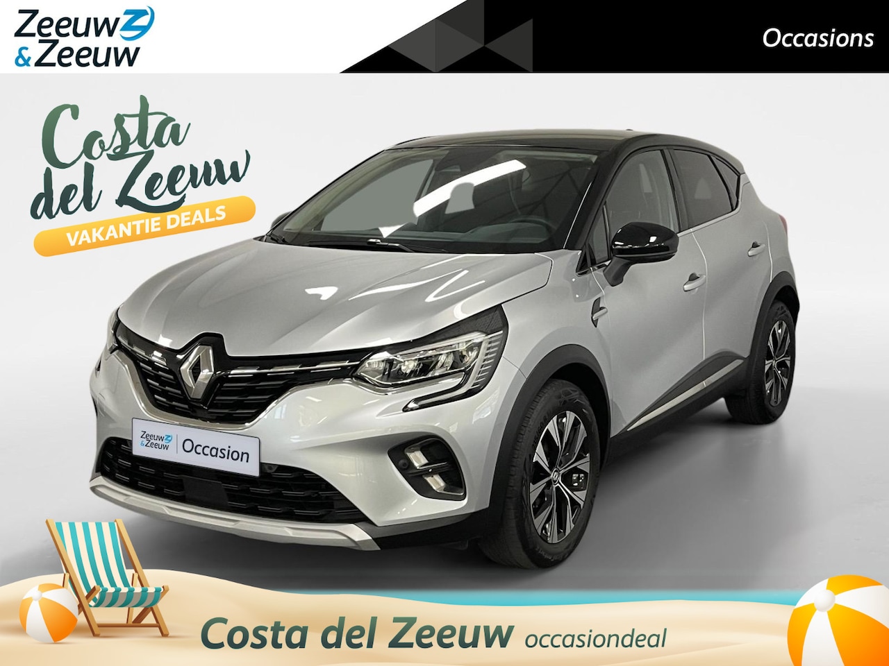 Renault Captur - 1.3 mild hybrid 160 techno AUTOMAAT AIRCO CAMERA PARKEERSENSOREN CRUISE CONTROLE LM VELGEN - AutoWereld.nl