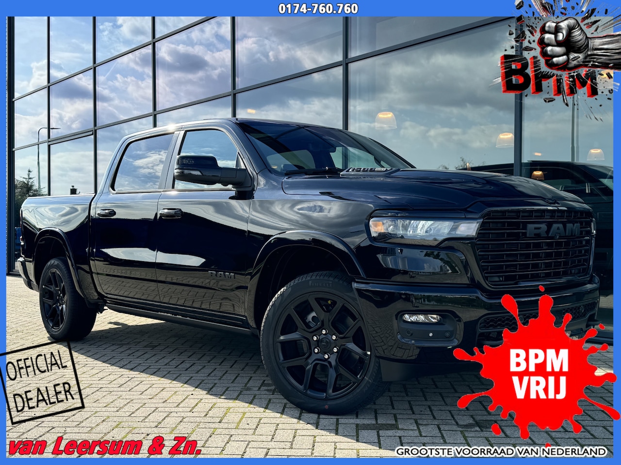 Dodge Ram Pick Up - Laramie Night Premium Hurricane | Elektrische bedienbare achterklep | 360 graden camera - AutoWereld.nl