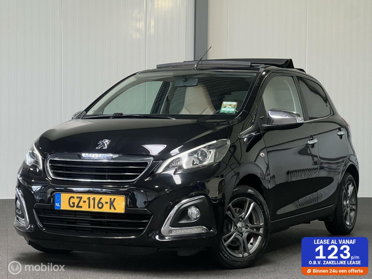 Peugeot 108 - 1.0 e-VTi Allure TOP! Cabrio [ NAP leder LM navi ] - AutoWereld.nl