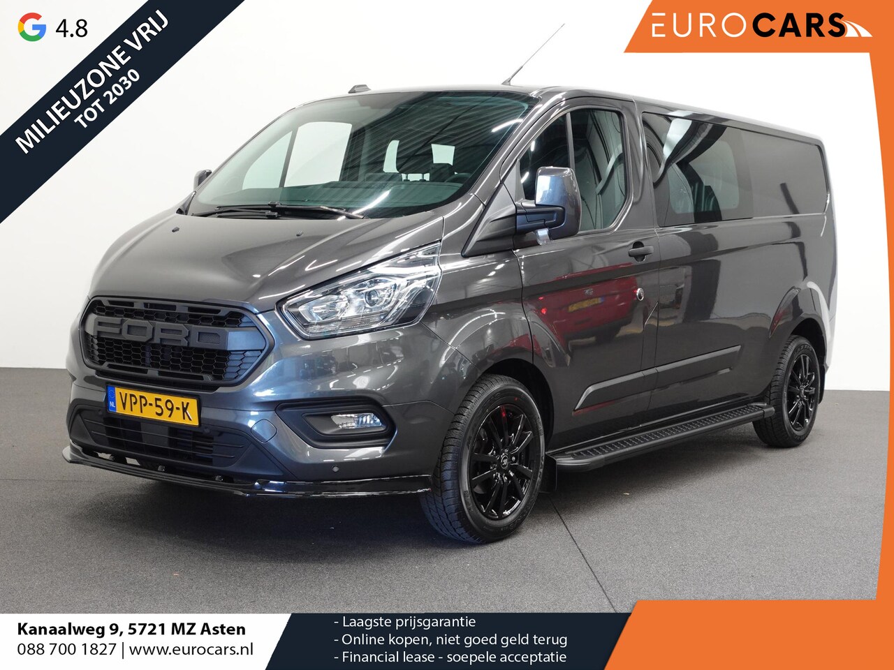 Ford Transit Custom - 300 2.0 TDCI L2H1 Raptor Dubbele Cabine Trend Sport Edition Navi Airco Camera Trekhaak Blu - AutoWereld.nl