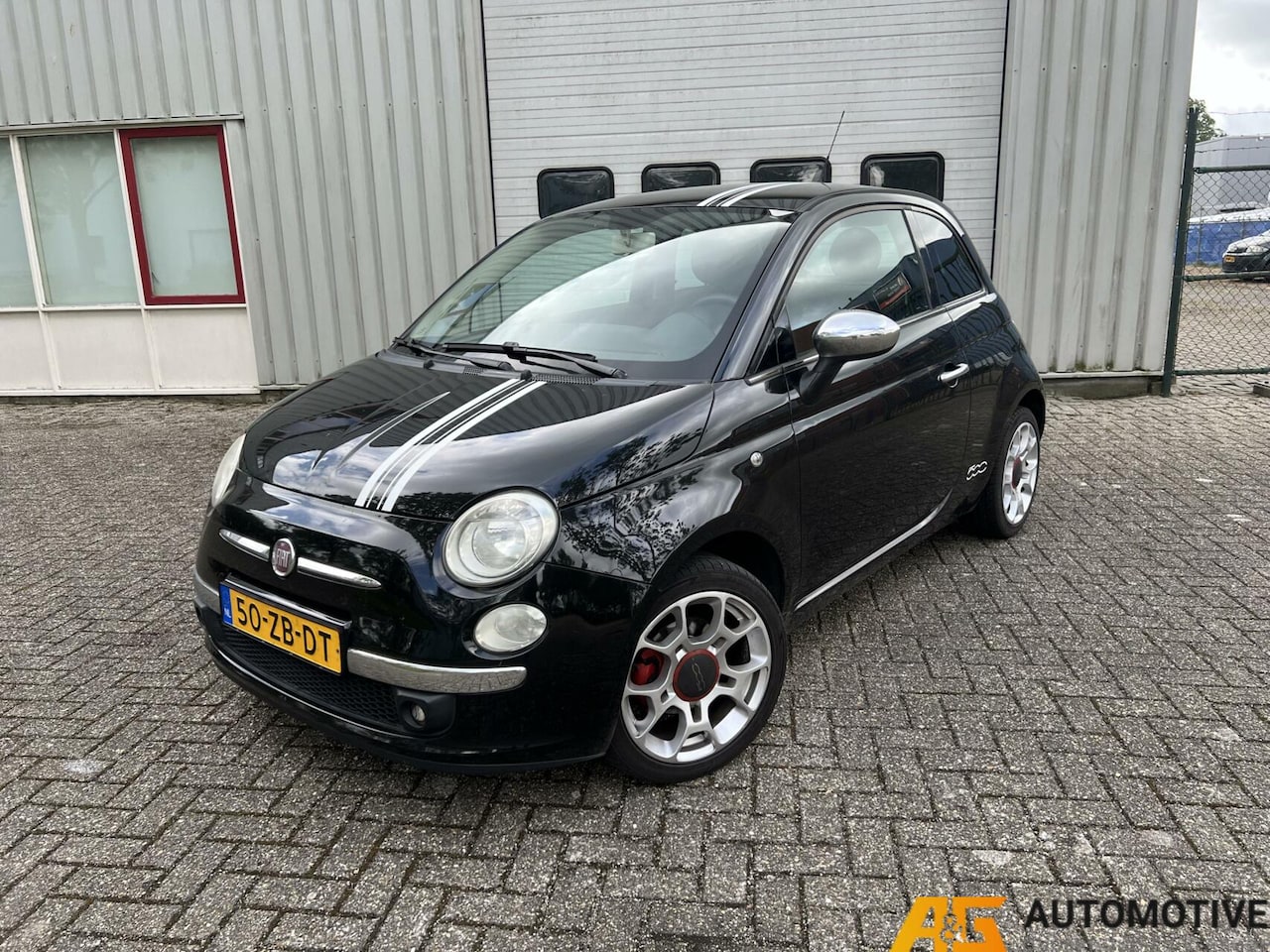 Fiat 500 - 1.4-16V Sport 2007 Zwart| Airco | APK | - AutoWereld.nl