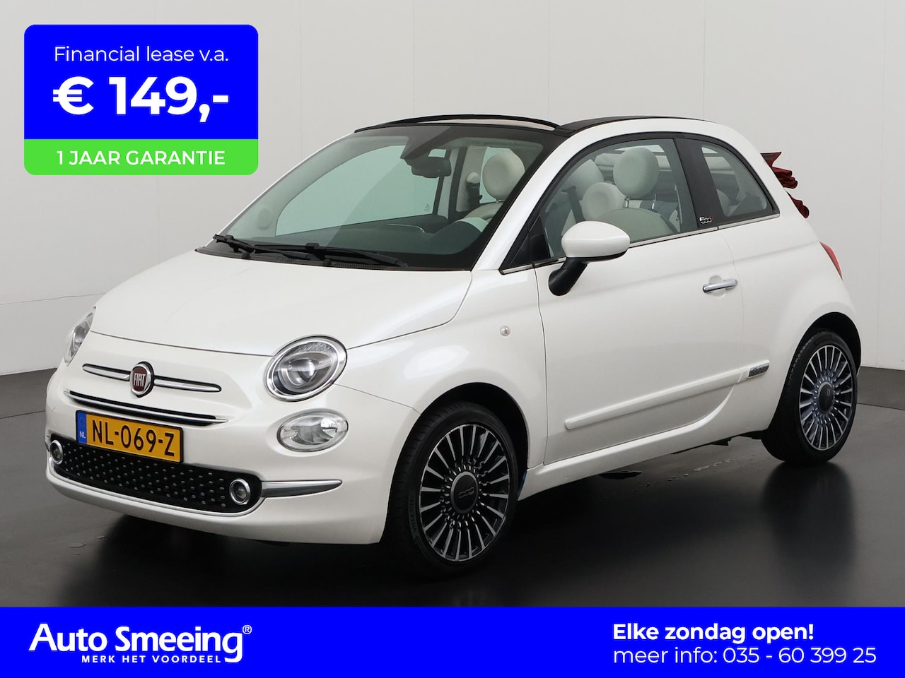 Fiat 500 C - 0.9 TwinAir Lounge | Parkeersensor | Lichtmetalen Velgen | Zondag Open! - AutoWereld.nl