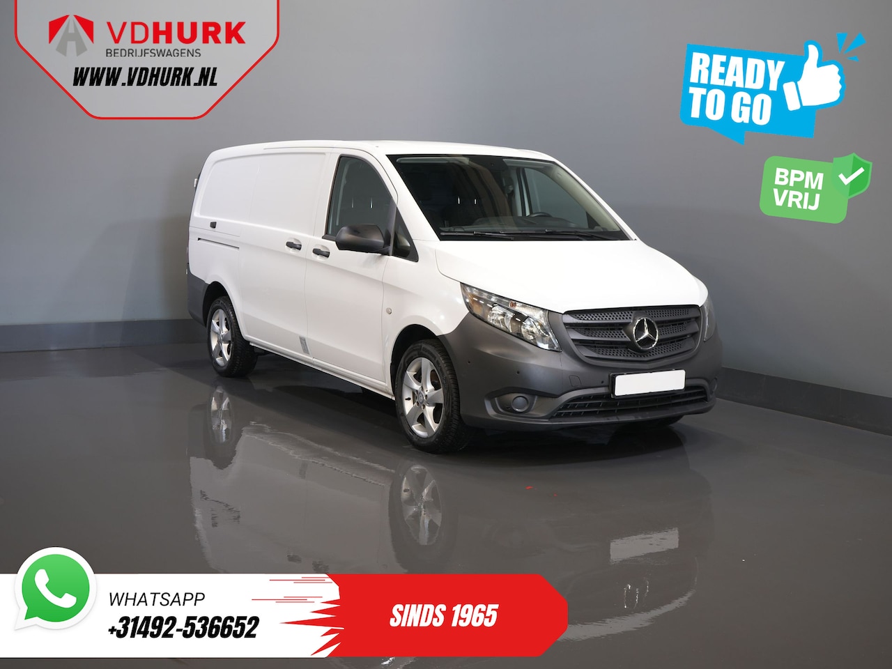 Mercedes-Benz Vito - 114 CDI L2 BPM VRIJ! 270gr. Deuren/ Stoelverw./ Navi/ Carplay/ PDC/ Cruise/ Airco - AutoWereld.nl