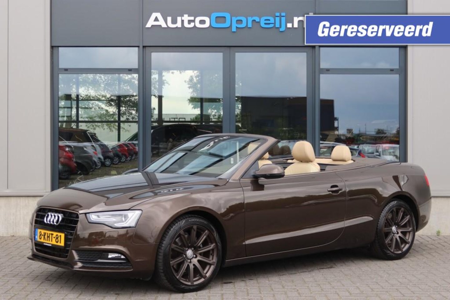 Audi Cabriolet - A5 1.8 TFSI Pro Line S 170pk Beige Leer, NAVI, PDC - AutoWereld.nl