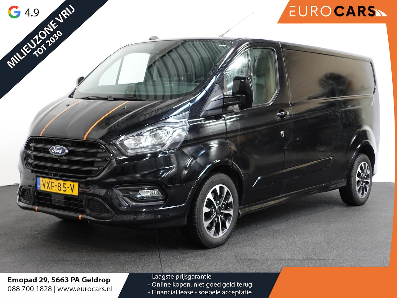 Ford Transit Custom - 170pk Automaat L2H1 Sport Raptor  Airco| ACC Bluetooth| Navi| Trekhaak| # - AutoWereld.nl