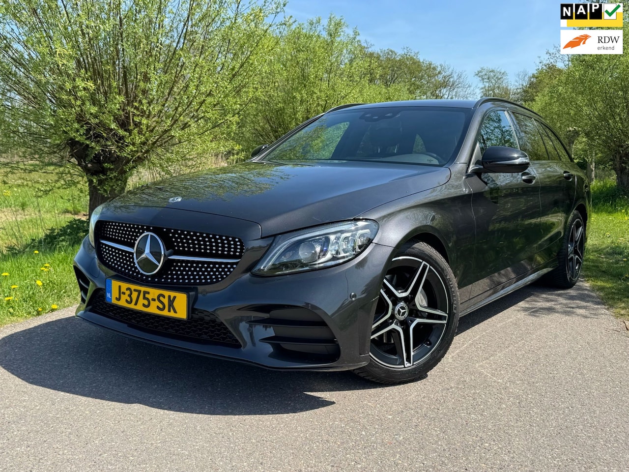 Mercedes-Benz C-klasse Estate - 180 Bns Sol AMG-Line / Incl. BTW /1 Eigenaar / Automaat / Navi / Camera / Leder-Alcantara - AutoWereld.nl