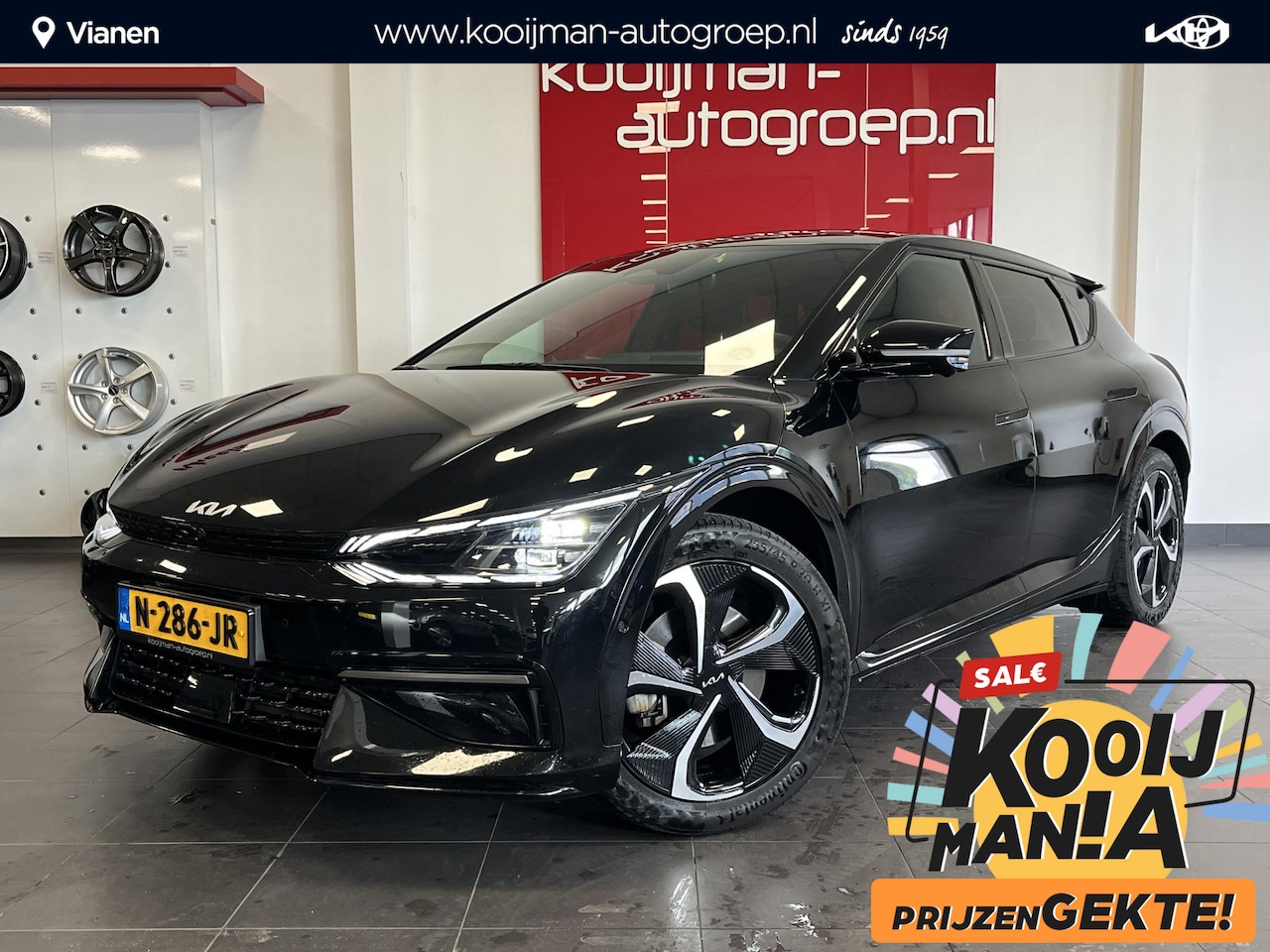 Kia EV6 - GT-Line AWD 77.4 kWh + Trekhaak, BTW auto, 1e eigenaar, 1500KG trekgwicht! - AutoWereld.nl